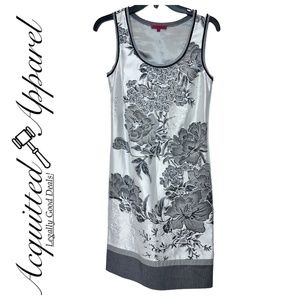 Vivienne Tam Vintage Silk Metallic Floral Embroidered Dress